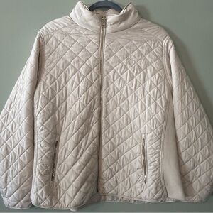 U.S. Polo Assn. Women's Quilted Puffer Jacket - Cream
